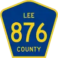 State Road 876 and County Road 876 marker