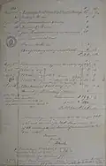 Page 3 of the 1835 accounts prepared for Luis Vernet.