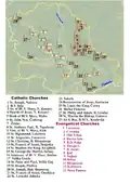 Catholic and Evangelical churches in Vojvodina razed after 1945.