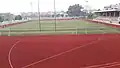 The standard football/rugby field with artificial turf