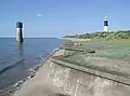 The old Low Light (1852) seen alongside the new (1895) lighthouse