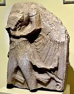 Limestone relief of a male figure from Tell al-Rimah, Iraq. Kassite. Iraq Museum