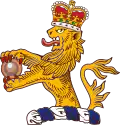 Crest of the coat of arms of Hong Kong (1959–1997), featured on the reverse of Hong Kong coinage before the introduction of the Bauhinia design in preparation for the handover in 1997.
