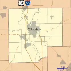 Corn Brook is located in Bartholomew County, Indiana