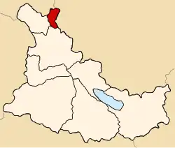 Location of Pampamarca in the Canas province