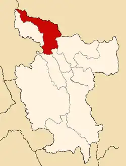 Location of Moyobamba in the San Martín Region
