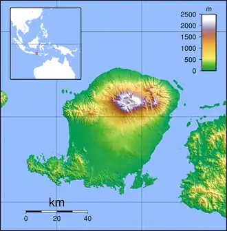 Selong is located in Lombok
