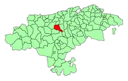 Location of Los Corrales de Buelna