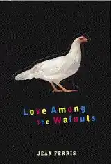 A black cover with the book's title and a chicken on it.