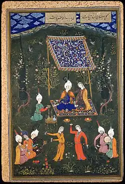 The lovers picnicking