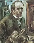 Self-portrait with Palette (1924), oil on canvas, 100 x 79&nbsp;cm., Museum of Modern Art, New York