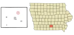 Location of Williamson, Iowa