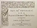 Sonnets from the Portuguese, title page, 1886
