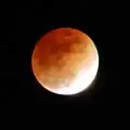 Eclipse observed from Fredericksburg, Virginia, at 3:57 UTC.