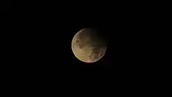Start of partial eclipse in Moscow, Russia, 02:19 UTC