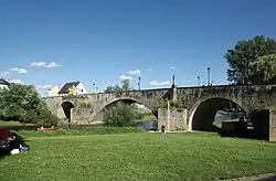 Alte Sauerbrücke viewed from Echternach bank