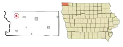 Location of Larchwood, Iowa