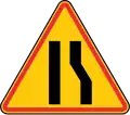 901.1 Road narrows on right