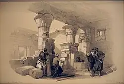 View from Under the Portico of Dayr-el-Medeeneh, Thebes. Mougins Museum of Classical Art