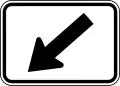 M6-2aPL Downward Diagonal Left Directional Arrow