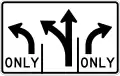 R3-8aL Advance intersection lane control (three lanes) (left)