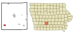 Location of Macksburg, Iowa