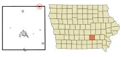 Location of Barnes City, Iowa