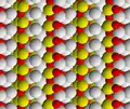 View along a axis of malachite crystal structure