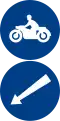 Motorcycle lane entrance