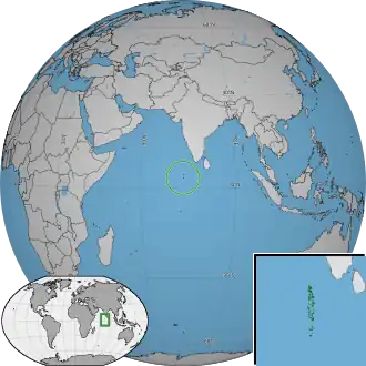 Map of the Maldives