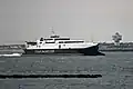 Manannan entering the River Mersey