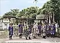Mandarins at Mayor house in Thái Bình, 1928.