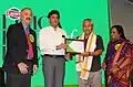 Jahnu Barua receiving the award