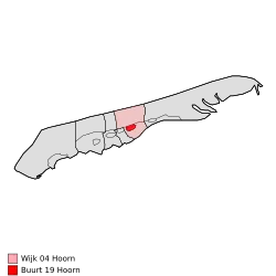 Location of Hoorn on Terschelling