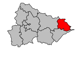 Location of the canton in the arrondissement of Lunéville