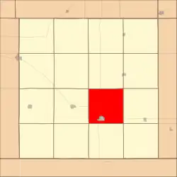 Location in Harlan County