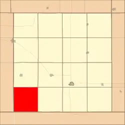 Location in Harlan County