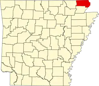 State map highlighting Clay County