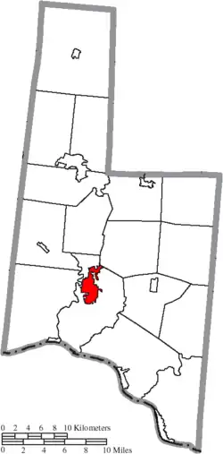 Location of Georgetown in Brown County