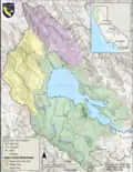 Fig. 7 Map of Clear Lake and its Tributaries.[14]