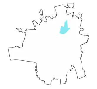 Location of Universitarios Zone.