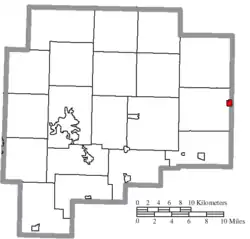 Location of Fairview in Guernsey County