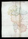 Map of Haryana District or the Western Division of Delhi, surveyed by William Brown in 1837–38, compiled in 1859