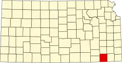 State map highlighting Montgomery County