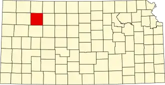 State map highlighting Sheridan County