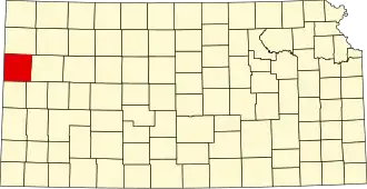 State map highlighting Wallace County