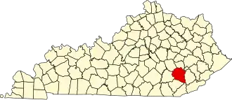 State map highlighting Clay County