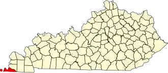 State map highlighting Fulton County
