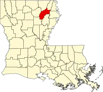 State map highlighting Richland Parish