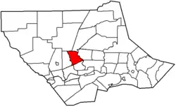Map of Lycoming County, Pennsylvania highlighting Lycoming Township